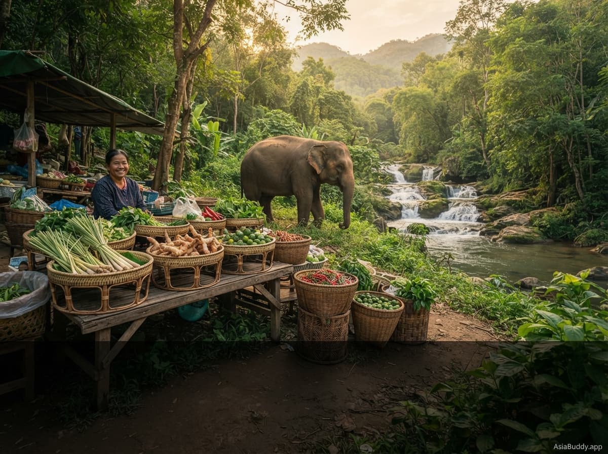 Chiang Mai Ethical Elephant Sanctuary & Authentic Thai Cooking Class Day Trip