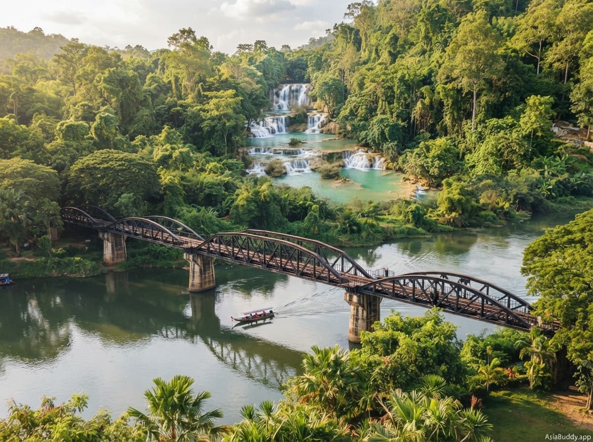 Kanchanaburi River Kwai & Erawan Nature Tour